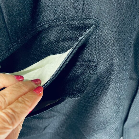 Kroon Ritchie Blazer 48R Blue Hybrid Jacket Wool Cashmere 3 Button Full Zip - Picture 11 of 16